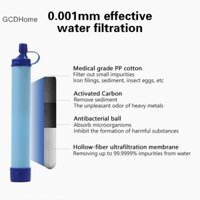 Gcdhome 396 Gallon Bộ lọc nước cá nhân ngoài trời Siêu nhẹ 0,01 Micron Máy lọc ống hút HOT