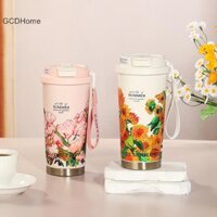 Gcdhome 500ml Bình nước cách nhiệt chân không bằng thép không gỉ Cốc du lịch Cốc giữ nhiệt di động Cà phê Cốc giữ nhiệt Cốc HOT