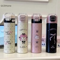 Gcdhome Dễ Thương Cách Nhiệt Bình Nước Tumbler Kawaii Thép Không Gỉ Giữ Nhiệt Có Tay Cầm Ống Hút Cho Cà Phê Trà Nước Trái Cây Cốc Giữ Nhiệt Di Động HOT