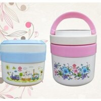 GD Hộp cơm giữ nhiệt 2 ngăn ruột inox nhựa Việt Nhật No 4032-4035 VHMART