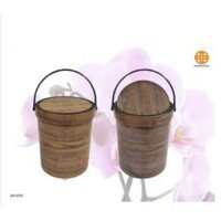 GD THÙNG RÁC, SỌT RÁC TRÒN GIẢ VÂN GỖ VIỆT NHẬT 8036 VHMART