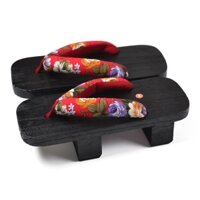 (GĐC5) Geta guốc gỗ phong cách nhật bản dành cho Nữ đế cao su chống trượt chống ồn êm chân/ Dép gỗ xỏ ngón Geta