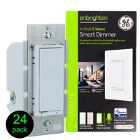 GE Enbrighten Z-Wave Plus Smart Light Dimmer 24-pack, Works with Alexa, Google Assistant, 3-Way Compatible, ZWave Hub Required, Repeater/Range Exte...