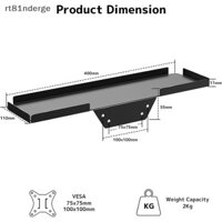 Ge VESA Giao diện Máy tính để bàn Màn hình Tivi Giá đỡ mặt sau PC Giá đỡ lưu trữ màn hình cho TV Set-Top Box Loa Mini PC n