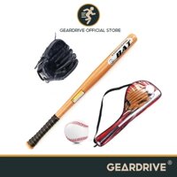 GEARDRIVE Bộ bóng chày bằng gỗ với ba lô găng tay bóng chày 25 Inch + 10,5