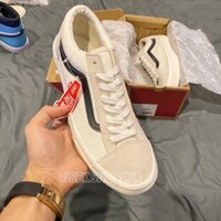 [GeekSneaker] Giày Vans Style 36 - Viền xanh “ Marshmallow/Dress Blues giảm giá 20 % CHÀO HÈ  2021