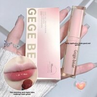 Gege Gấu Son Môi Mịn Dưỡng Ẩm Gương Nước Thủy Tinh Thạch Môi Men Chăm Sóc Môi Yêu Thích
