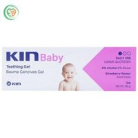 Gel bôi cho trẻ em Kin Baby Teething hỗ trợ giảm đau khi mọc răng, giảm sưng nướu (Tuýp 30ml)