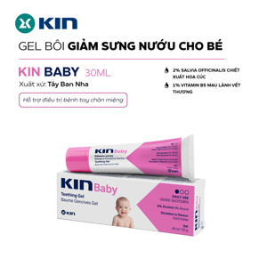 Gel Bôi Giảm Sưng Nướu Và Tay Chân Miệng Kin Baby 30ml