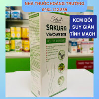 Gel bôi suy giãn tĩnh mạch SAKURA VENCARE giảm đau nhức, phù nề và mạch máu phồng nổi mạng nhện