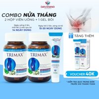 Gel bôi trĩ, Combo trong uống ngoài bôi co búi trĩ Trimax giảm đau rát se búi trĩ ngừa trĩ tái phát