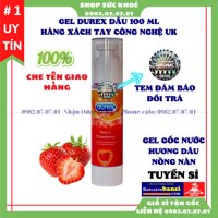 Gel bôi trơn hương dâu Durex Play Saucy Strawberry 100 ml, Chính hãng công nghệ Úc, Shop bán sỉ gel bôi trơn