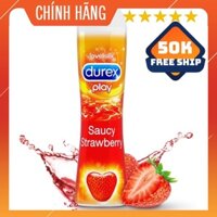 Gel Bôi Trơn💕Freeship💕Durex Play Saucy Strawberry 100ml