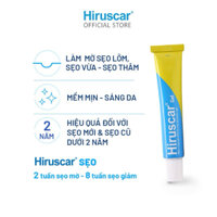 Gel cải thiện sẹo vừa, sẹo lõm, sẹo thâm Hiruscar 5g