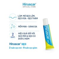 Gel cải thiện sẹo vừa, sẹo lõm, sẹo thâm Hiruscar 5g