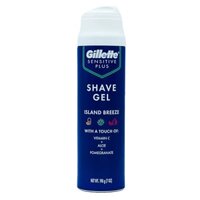 Gel Cạo Râu Gillette Sensitive Plus Shave Gel Island Breeze 198g