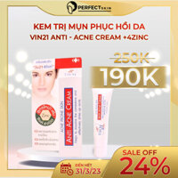Gel cho da mụn 4 loại kẽm Vin21 Anti-Acne Cream +4Zinc