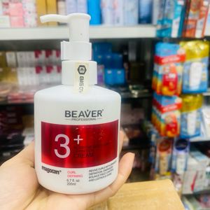 Gel dưỡng tạo kiểu tóc xoăn Beaver 3+ Nutritive Oleo-Curl Definition Cream 200ml