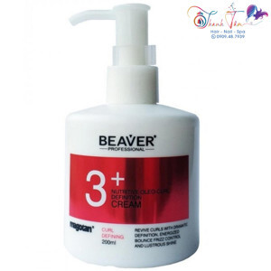 Gel dưỡng tạo kiểu tóc xoăn Beaver 3+ Nutritive Oleo-Curl Definition Cream 200ml