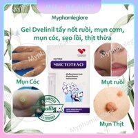 GEL Dvelinil TẨY NỐT RUỒI, MỤN CƠM, MỤN CÓC, SẸO LỒI, THỊT THỪA FFGT
