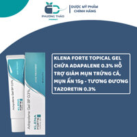 Gel hỗ trợ giảm mụn trứng cá, mụn ẩn KLena Forte Topical Gel Adapalene Gel 0.3% 15g