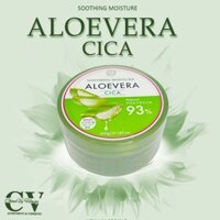 Gel Làm Dịu Da Aloe Vera Cica Soothing Moisture Natural 93% 300gr (Hủ)