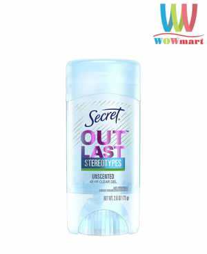Gel lăn khử mùi Secret Outlast Unscented Clear Gel 73g