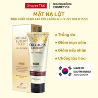 Gel Mặt Nạ Lột Tinh Chất Vàng 24K 3W CLinic Collagen & Luxury Gold Peel Off Pack 100g Giảm Mụn Cám