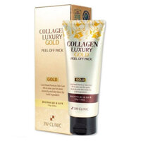 Gel Mặt Nạ Lột Tinh Chất Vàng 24K 3W CLinic Collagen & Luxury Gold Peel Off Pack 100g Giảm Mụn Cám