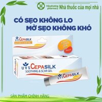 Gel mờ sẹo, xóa sẹo lồi UVS Cepasilk soothing&scargel ngăn ngừa sẹo hình thành từ Thái Lan tuýp 10g