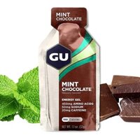 Gel Năng Lượng dành cho Chạy Bộ, Đạp Xe, Đi bộ đường dài - GU Energy Hộp 24 gói Nhiều Mùi Vị - Socola bạc hà 20mg CAFFEINE