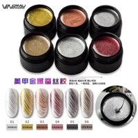 Gel nhện nhũ vinimay , gel vẽ móng nail sét 6 màu