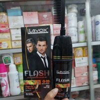 GEL NHUỘM TÓC PHỦ BẠC LAVOX FLASH 150ML CÓ ĐẦU LƯỢC CHẢI TIỆN DỤNG