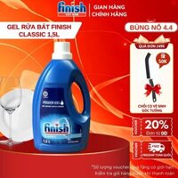 Gel rửa bát Finish Classic 1,5L - Gel rửa chén dành cho máy làm sạch hiệu quả, không để lại cặn