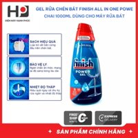 Gel rửa chén bát Finish All In One Power Gel 1000ml - 1 lít