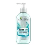 Gel rửa mặt chiết xuất nha dam cho da khô Garnier SkinActive Face Wash with Aloe Juice For Dry Skin 200ml ( (Mỹ)