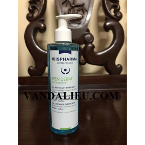 Gel rửa mặt giảm nhờn mụn Isis Pharma Teen Derm Gel Sensitive 250ml