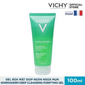 Gel rửa mặt ngăn ngừa mụn Normaderm Deep Cleansing Purifying Gel Vichy 100ml