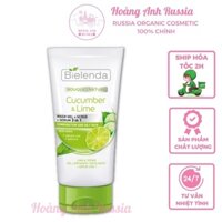 Gel sữa rửa mặt Bielenda 3in1 dưa leo & chanh (rửa mặt + tẩy da chết + serum) sạch sáng mịn da