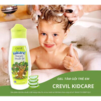 Gel Sữa Tắm Gội Cho Bé Crevil Kidcare An Toàn Dịu Nhẹ Dưỡng Ẩm Và Ngăn Ngừa Rôm Sảy Lọ 300ml