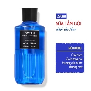 Gel tắm Bath & Body Works-Ocean 2-in-1 Hair + Body Wash