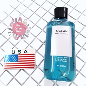 Gel tắm Bath & Body Works-Ocean 2-in-1 Hair + Body Wash