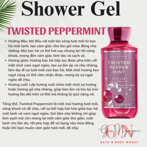 Gel tắm Bath&BodyWorks Twisted Peppermint Shower 295ml