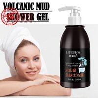 Gel tắm bùn núi lửa Lifusha Hương thơm lâu trôi Bùn biển Làm trắng cơ thể sâu K7r6