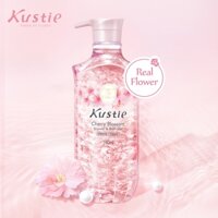 Gel tắm có chứa cánh hoa thật KUSTIE Shower Gel Hoa Hồng , Hoa Anh Đào và Lavender 500ml