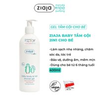 Gel Tắm Gội 2in1 Ziaja Cho Trẻ Từ 6 Tháng Tuổi Ziaja Baby Giúp Làm Sạch Nhẹ Nhàng Và Cấp Ẩm Cho Da Bé 400ml