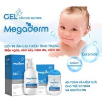 Gel tắm gội Megaderm dịu nhẹ cho bé giúp sạch da, giảm tình trạng mẩn ngứa, rôm sảy, viêm da - DÙNG ĐƯỢC CHO TRẺ SƠ SINH