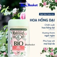 Gel Tắm Hữu Cơ 98% Le Petit Marseillais Pháp 250ml Hương Hoa Hồng Dại Nuôi Dưỡng Làn Da, Giúp Da Mềm Mại