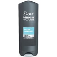 Gel tắm & rửa mặt 2 trong 1 cho nam Dove Men+Care Body and Face Wash Clean Comfort 400ml/532ml (Mỹ)