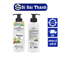 Gel tắm thảo dược hương nước hoa Pháp Trắng 24Plus 850ml